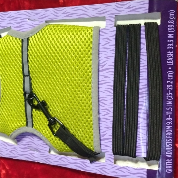 Small animal size large vest with leash , Green - Picture 3 of 4